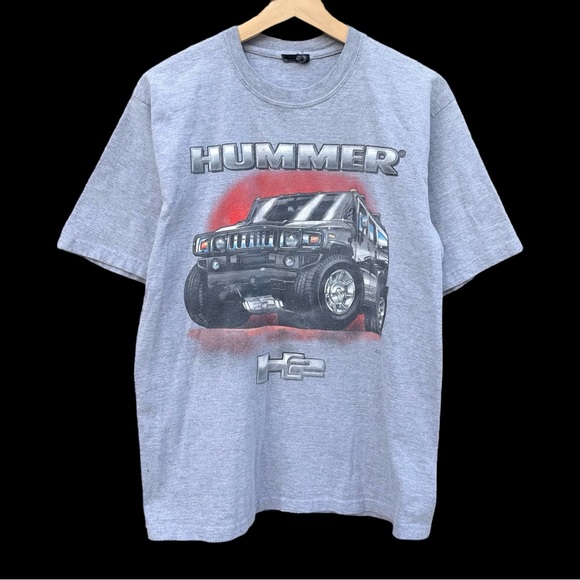 Vintage Y2K Hummer H2 Graphic T-Shirt Gray Size Medium - Picture 1 of 7